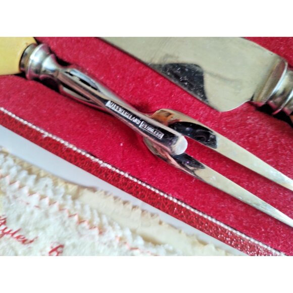 Antique Ashberry of Sheffield Real Stag Horn Carving set by Lewis Rose Co. Ltd. - Picture 3 of 15